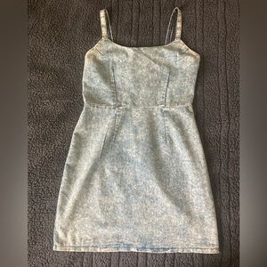Short jean dress.